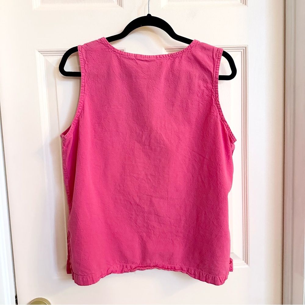 Pink cotton basic editions tank - Picture 4 of 4